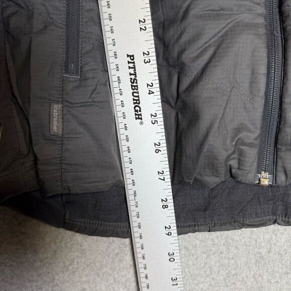 Icebreaker Men's Size Large Pure Merino Wool Black Full Zip Up Jacket Coat - Picture 4 of 6